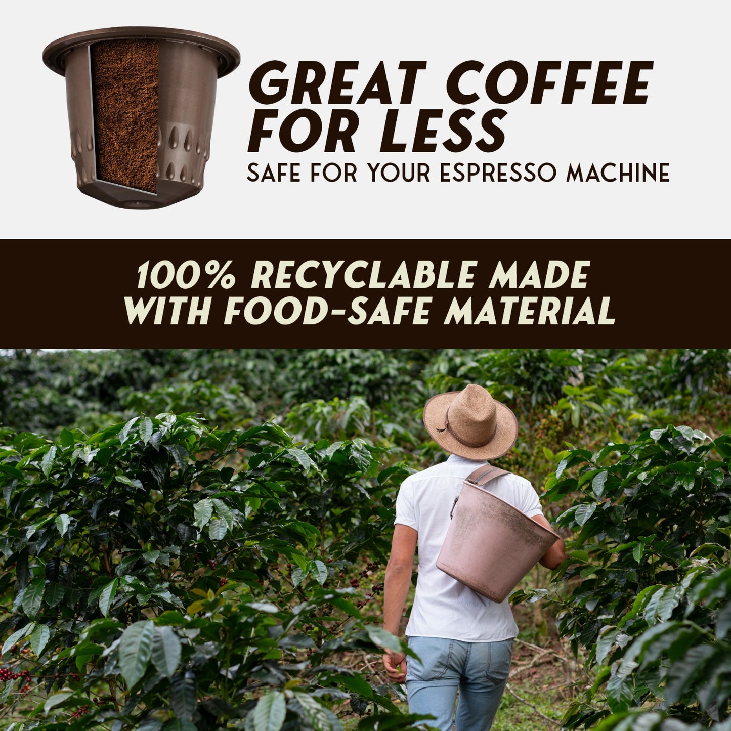 ESPRESSO ITALIA Espresso Compatible Pods - SOAVE DECAFFEINATE - Coffee capsules compatible with Nespresso Original Line