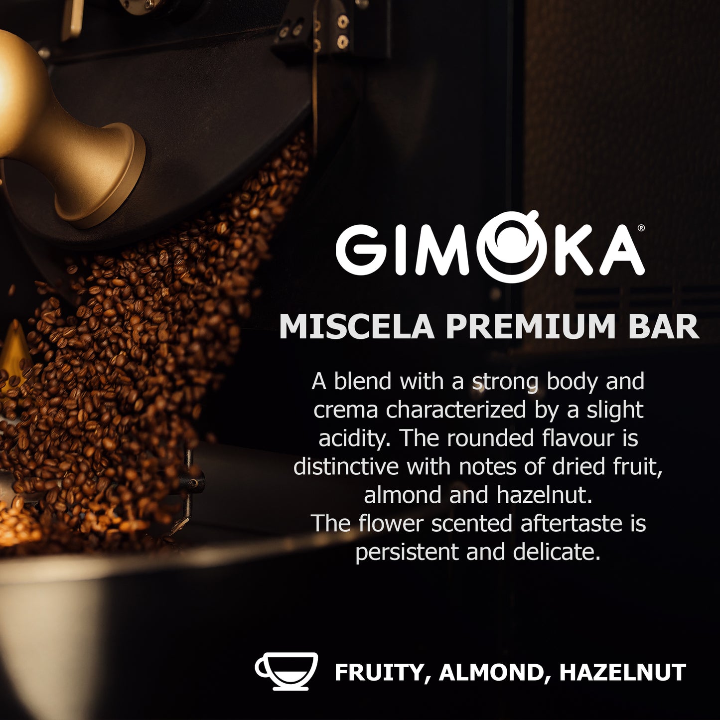 Gimoka Whole Bean Coffee - Platium Coffee Beans - Premium Italian Espresso Coffee Dark Roast, 6 x 2.2 Lb