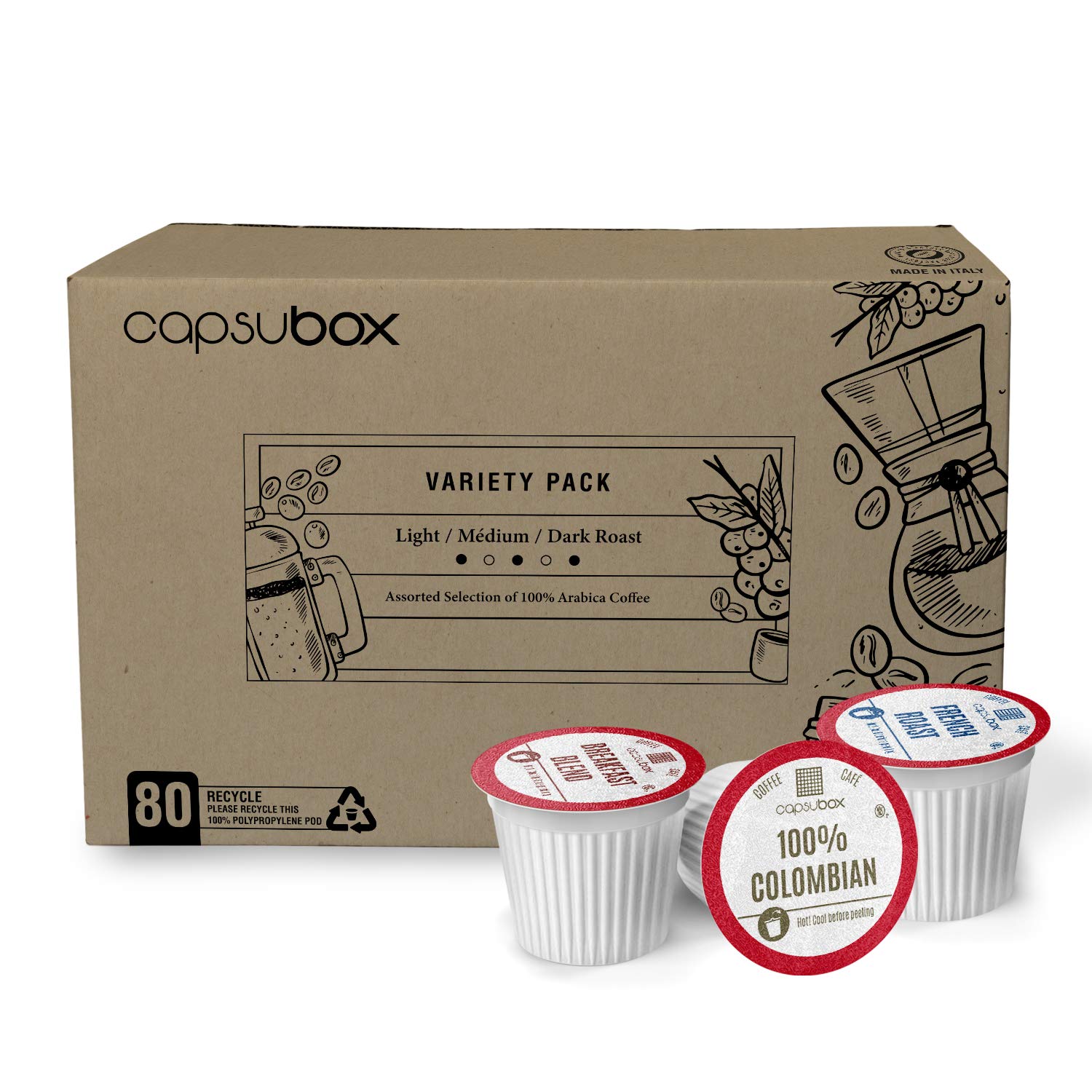 K-CUP compatible with KEURIG 2.0 machines - 80 count VARIETY PACK - Si capsucup.com K-CUP compatible with KEURIG 2.0 machines - 80 count VARIETY PACK - Si capsucup.com