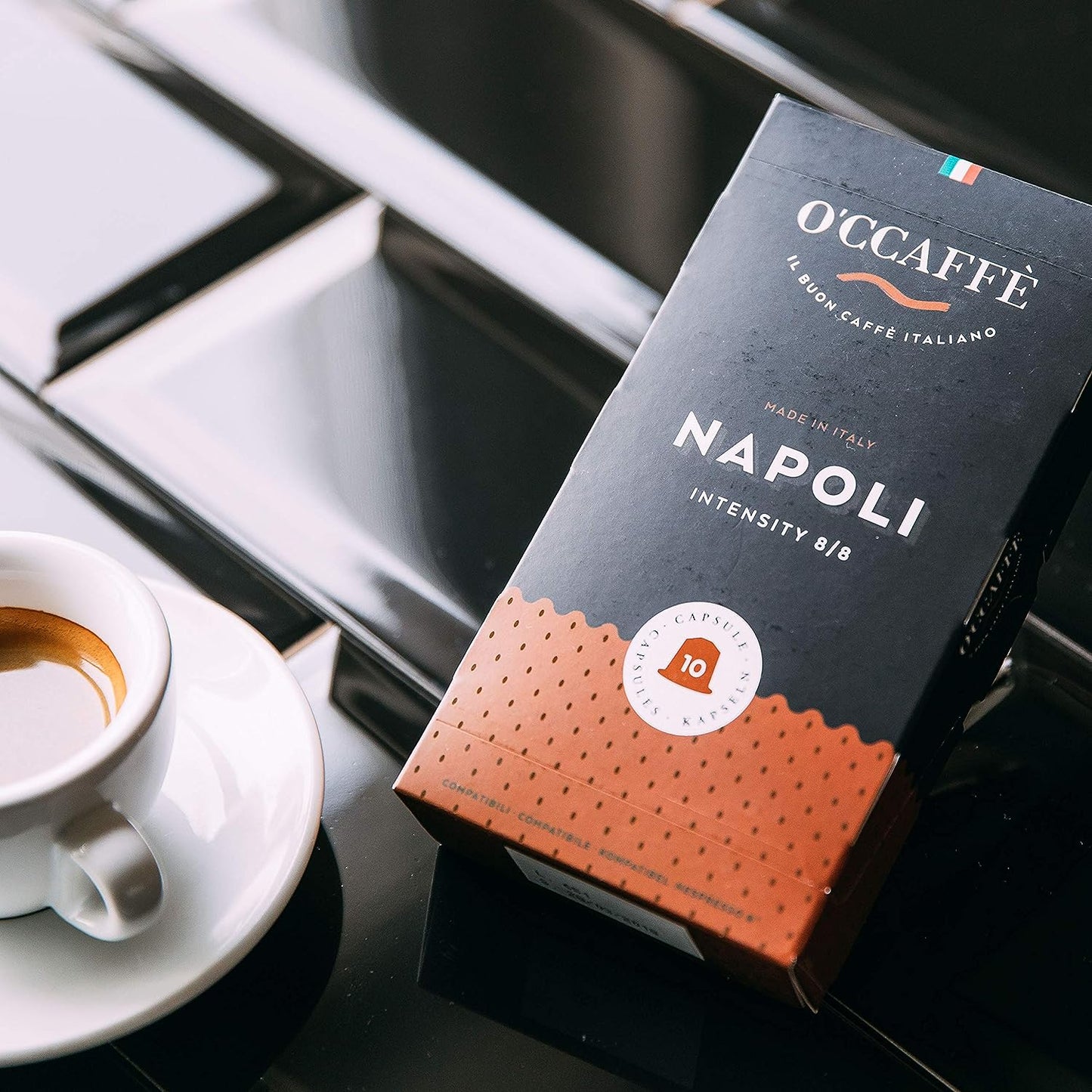 O'CCAFFÈ Nespresso compatible capsules - 100 count NAPOLI Blend - Espresso Coffee Pods Compatible With Nespresso Machines