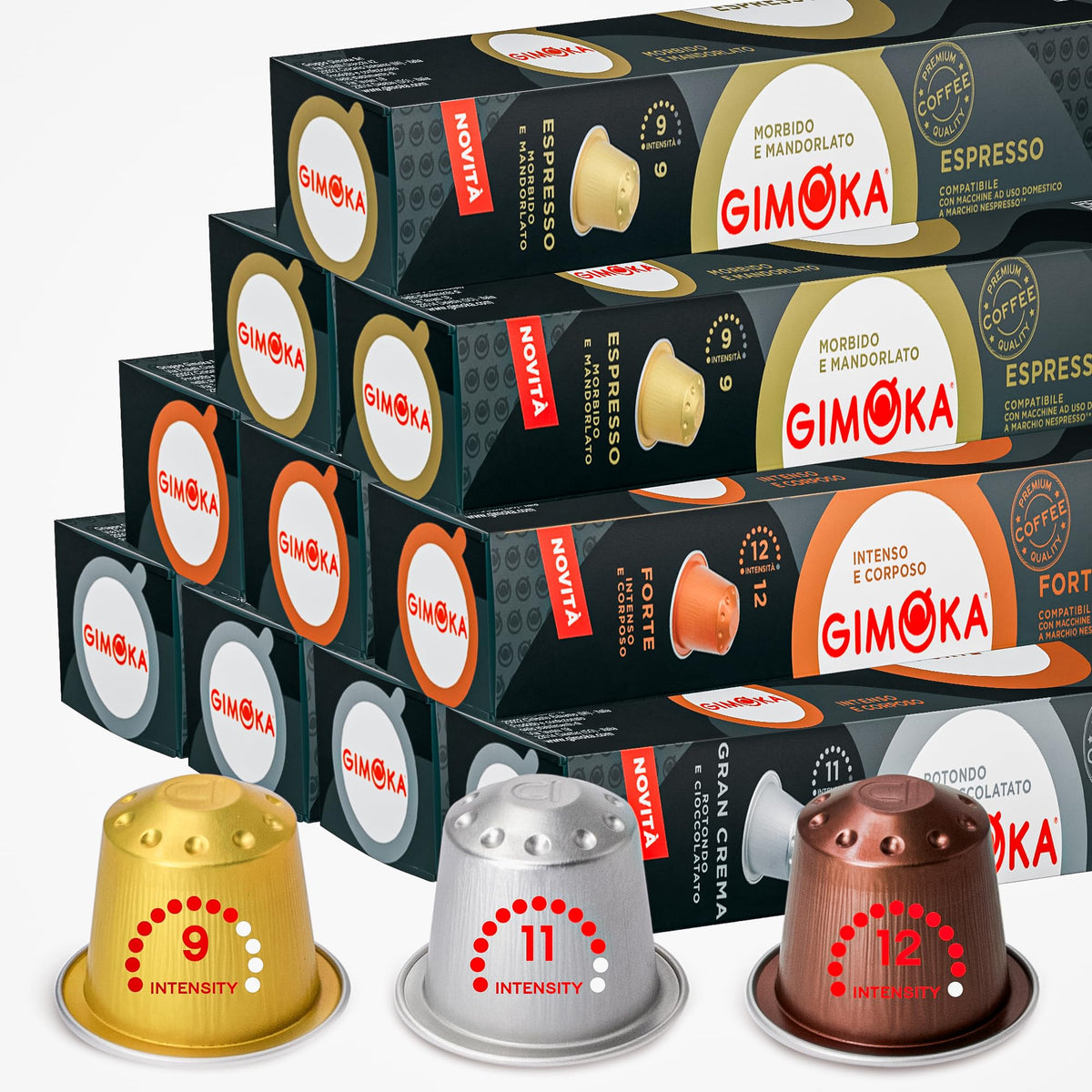 Gimoka premium variety pack, 100 aluminum pods in sleeves