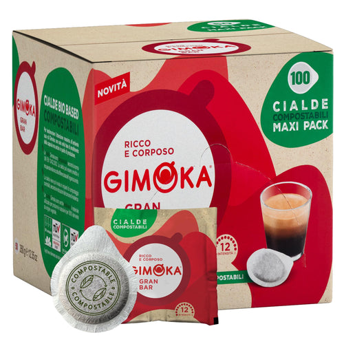 Gimoka Gran Bar Intenso ESE Espresso Pods 44mm – Italian Cialde, Intensity 12