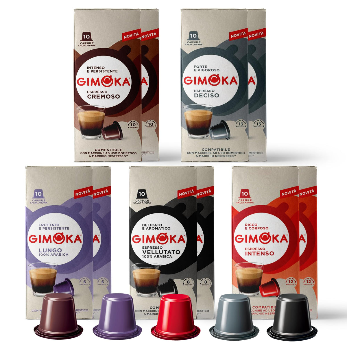 Gimoka variety pack, 100 espresso pods