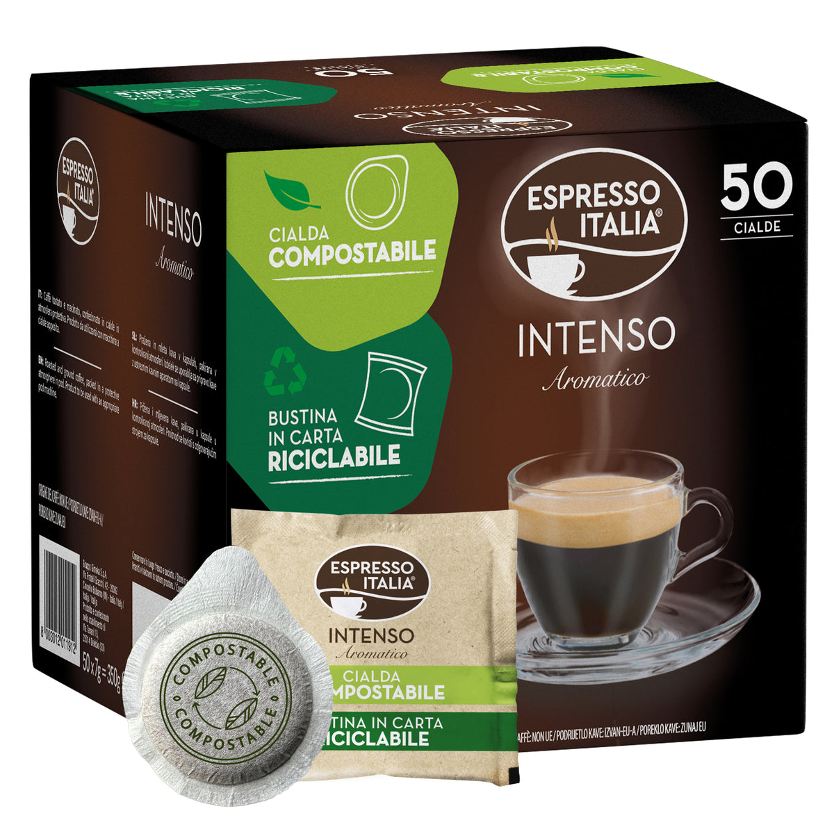 Espresso Italia ESE Espresso Pods 44mm - Italian Cialde, 150 Count (3 x 50)