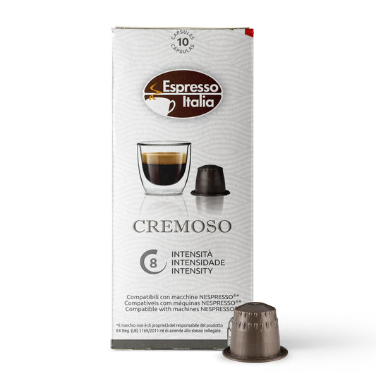 ESPRESSO ITALIA Espresso Compatible Pods - 100 Ct CREMOSO -  Coffee capsules compatible with Nespresso Original Line