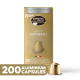 Espresso Italia Supremo – 200 Aluminum Capsules