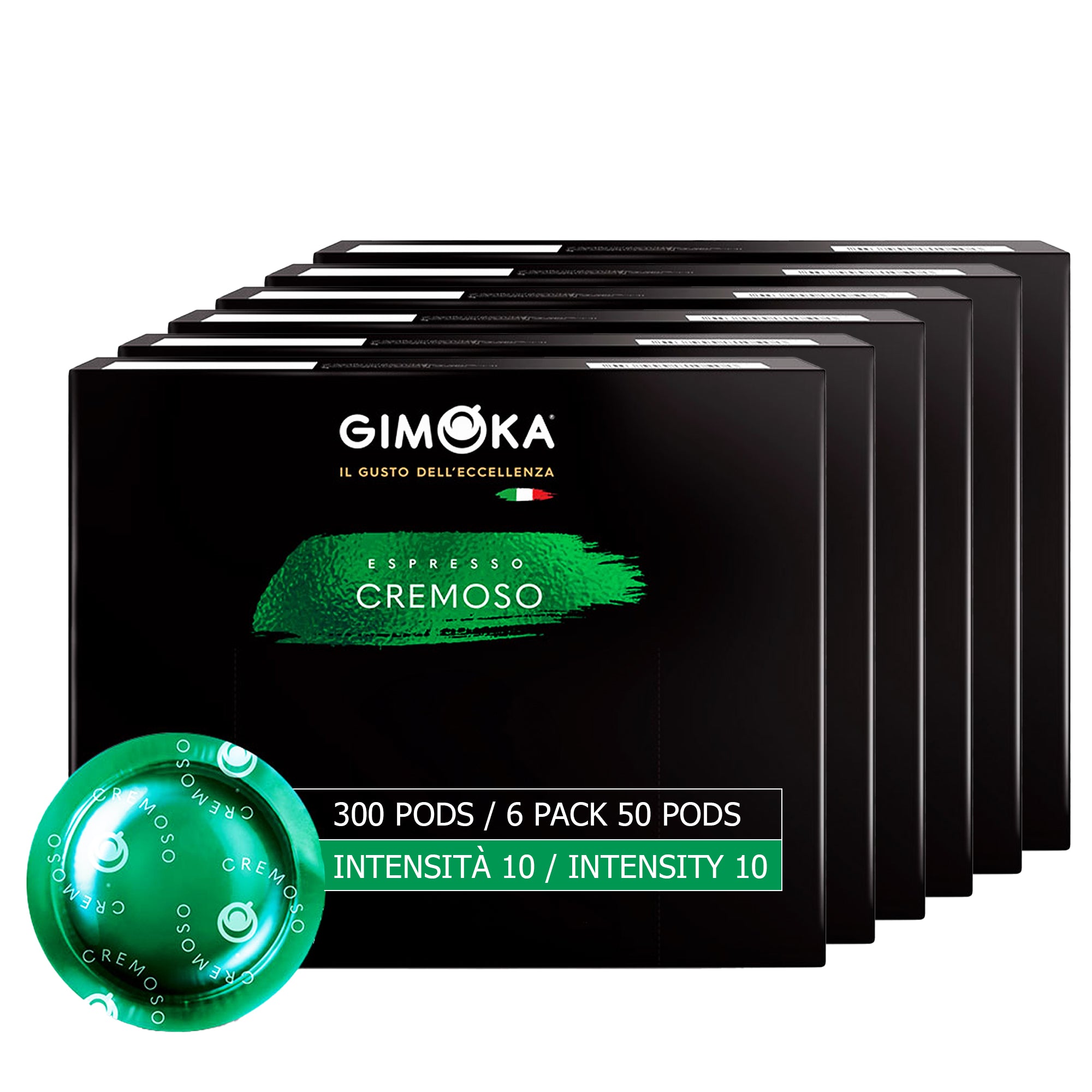 Gimoka Professional Pods Compatible with Nespresso Professional Machines. 300 Count. Cremoso Blend Foodservice Selection