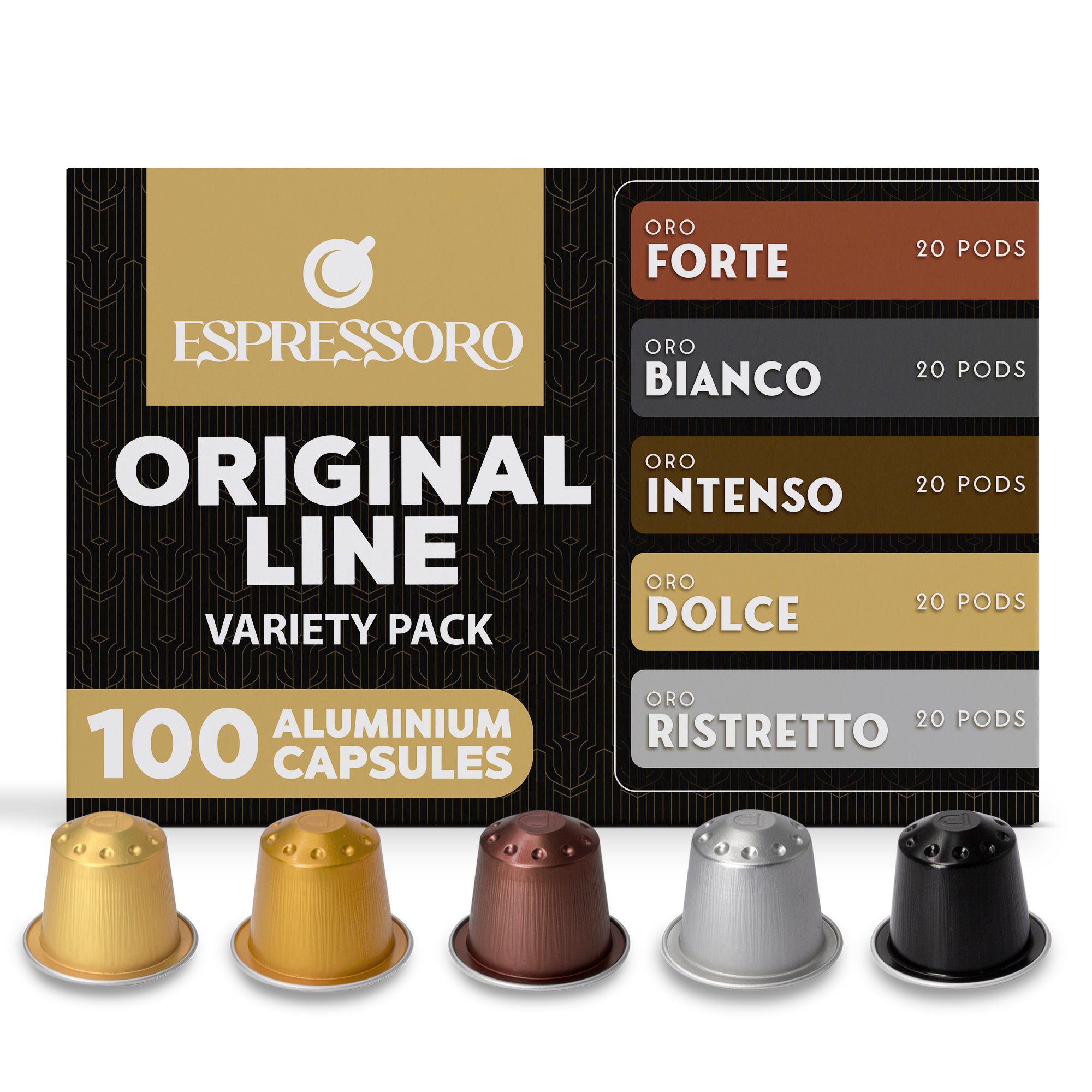 ESPRESSORO USDA Organic Espresso Pods 100 ct Variety Pack