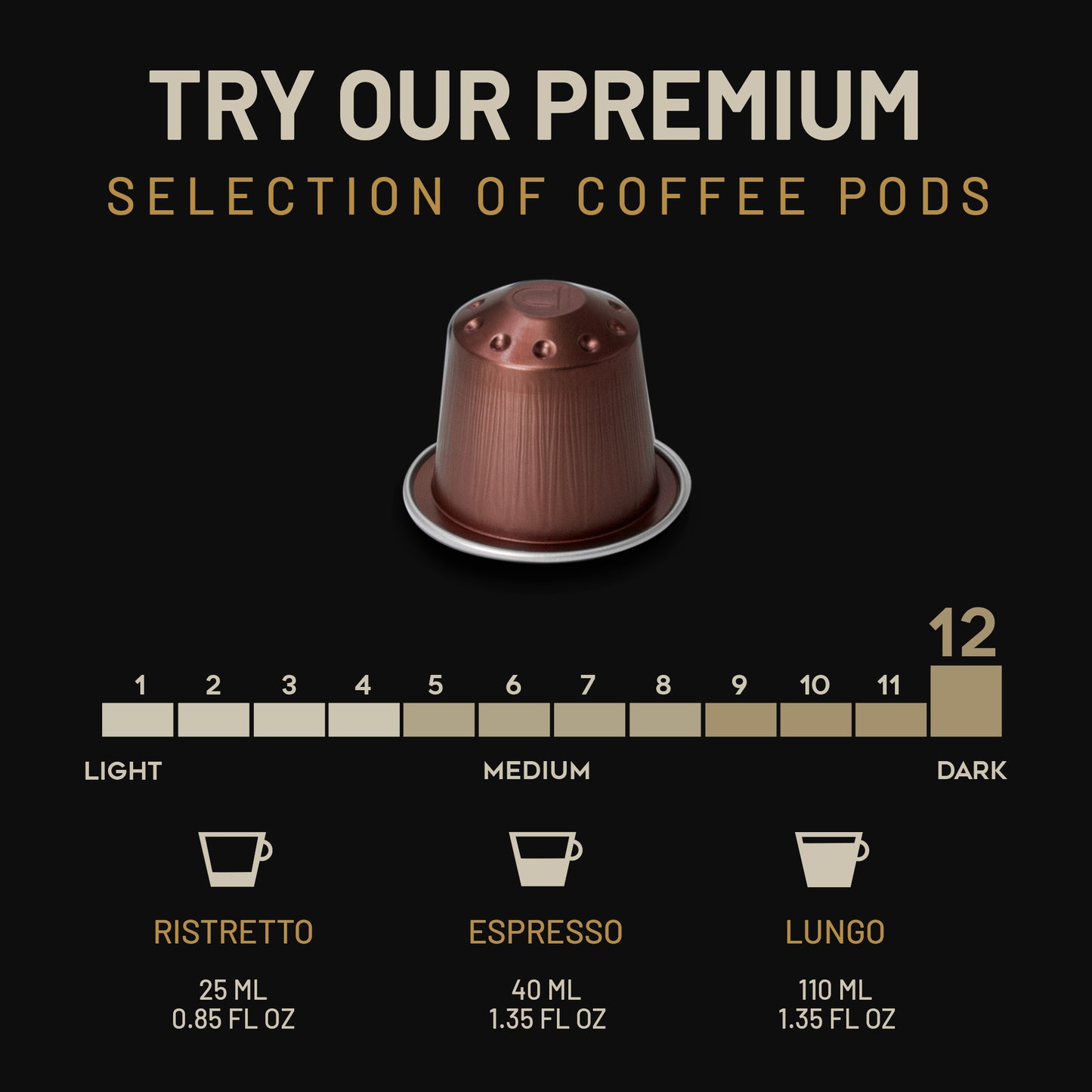 ESPRESSORO USDA Organic Espresso Compatible Pods - 200 Ct ORO FORTE - Aluminium Coffee capsules compatible with Nespresso Original Line