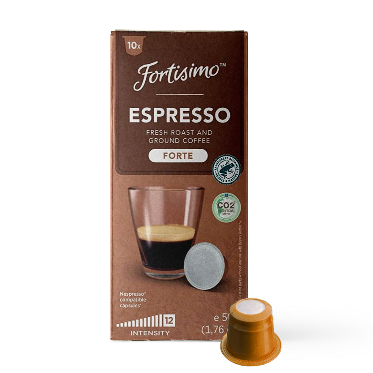 FORTISIMO Espresso Compatible Pods - 200 Ct FORTE - Coffee capsules compatible with Nespresso Original Line