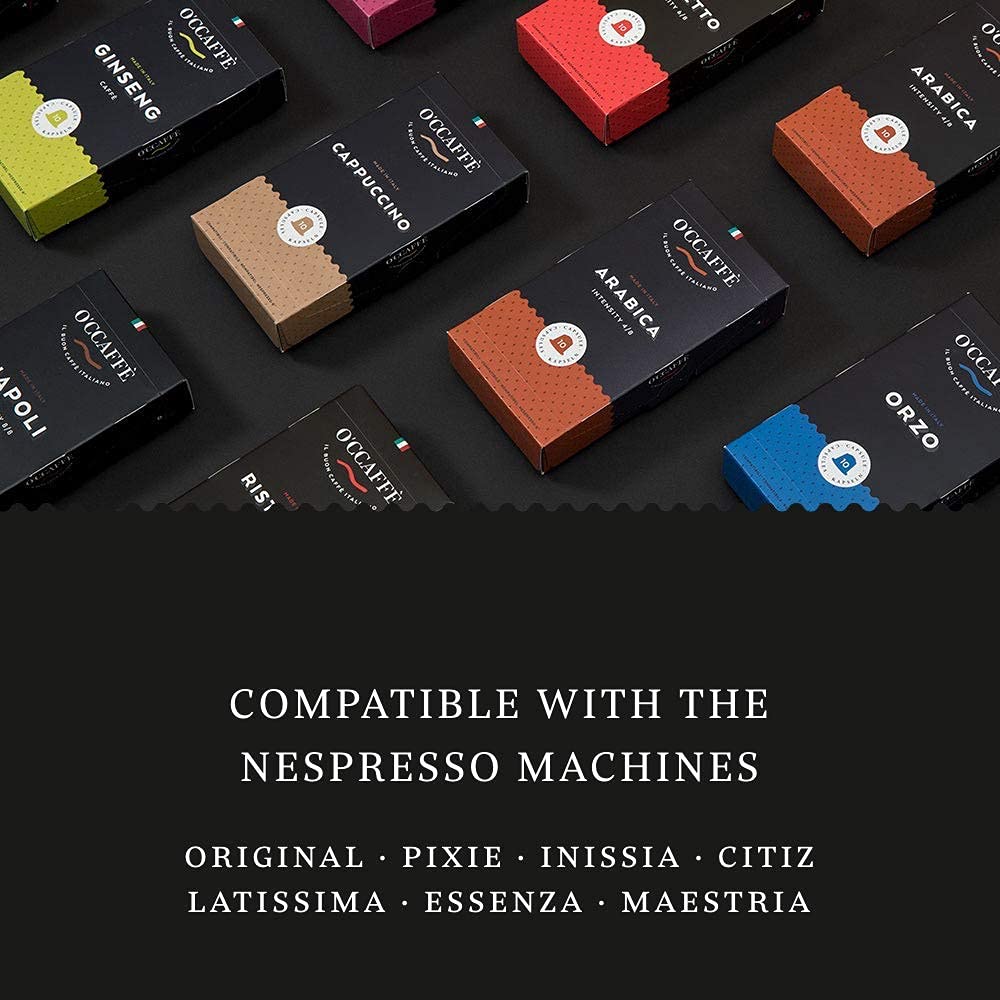 O'CCAFFÈ  Nespresso compatible capsules - 100 count NAPOLI Blend - Espresso Coffee Pods Compatible With Nespresso Machines