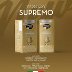 Espresso Italia Aluminum Nespresso Compatible Capsules -  100 Count SUPREMO Blend - Aluminium Coffee pods compatible with Nespresso Machines