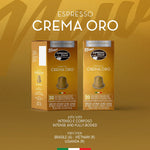 Espresso Italia Aluminum Nespresso Compatible Capsules -  100 Count CREMA ORO Blend - Aluminium Coffee pods compatible with Nespresso Machines